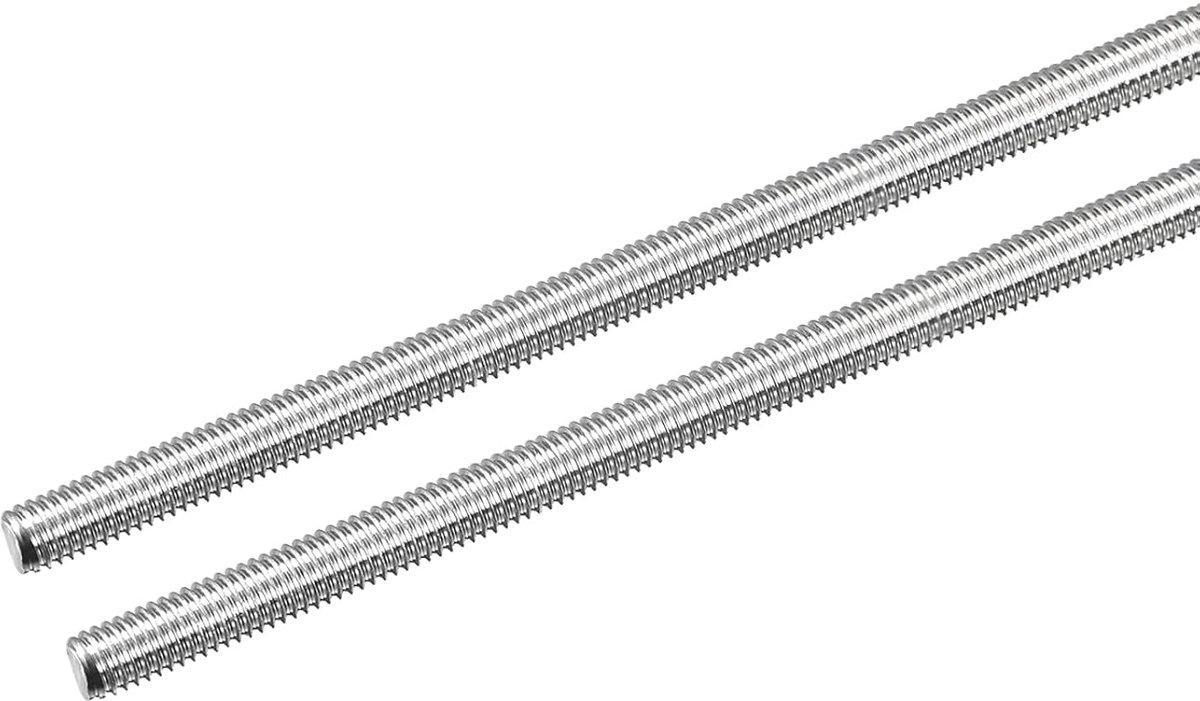 Integrale schroefdraadstang M5 x 250 mm schroefdraadspoed 0,8 mm van roestvrij staal 304 rechtse schroefdraadstangen 2 stuks