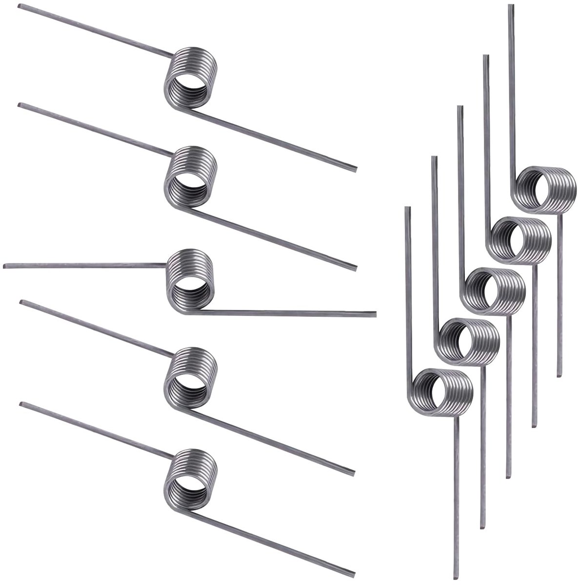 Torsieveren van Roestvrij Staal, V-vormige Mechanische Torsieveren, Roestvrijstalen, 0,5 mm Draaddiameter, Buitendiameter 5 mm, 9 Ronden, 180° Afbuigveer