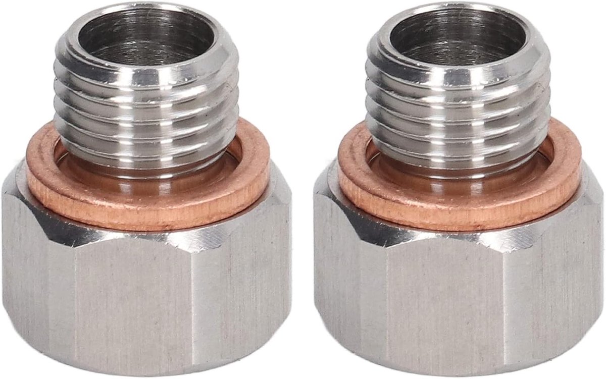 2 Stuks Metrische Montageadapter, 1/8" NPT Vrouwelijk Naar M12x1.25 Mannelijk Accessoire Oliedrukadapter Aluminiumlegering Montageadapter Voor Auto's
