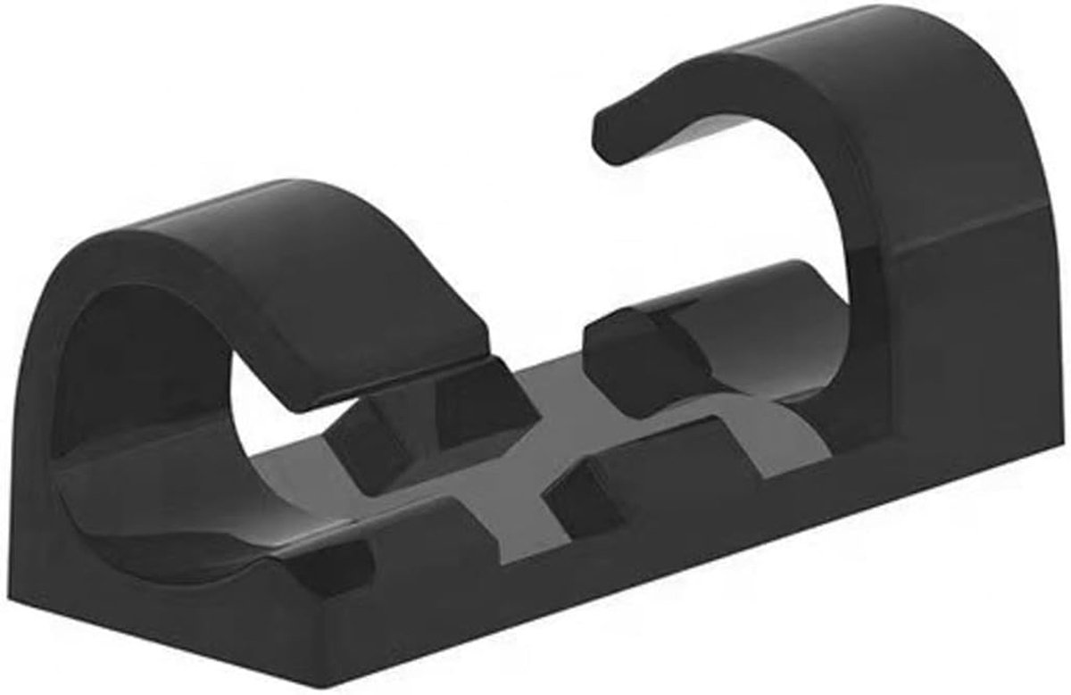 Kabelclips 40x - 3cm - Zwart - Zelfklevend - Voor nettere kabels - SnelShoppen