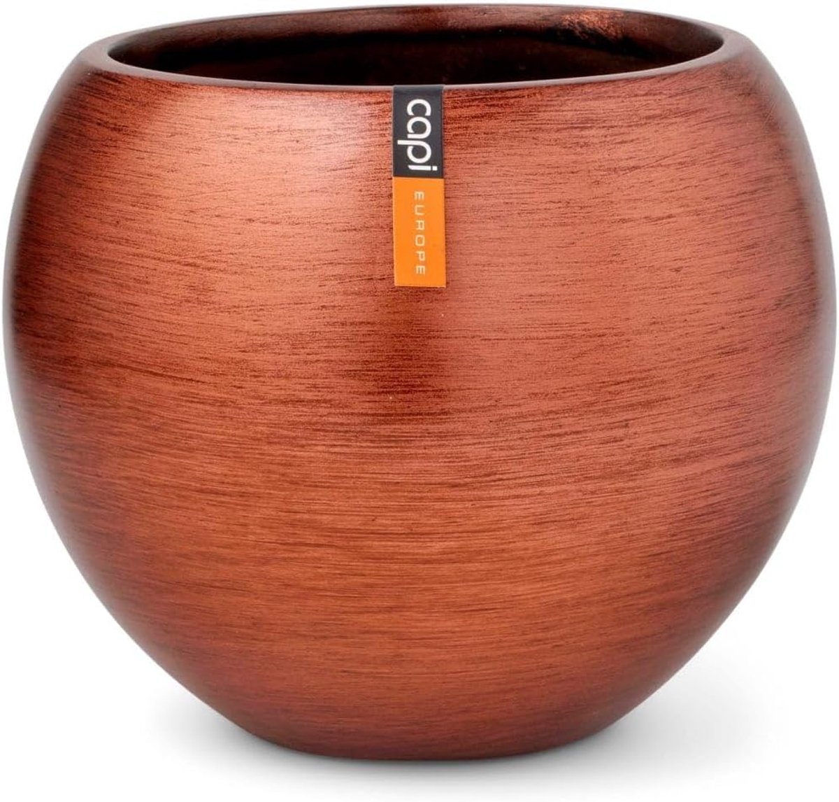 Vaas bal Retro - 10x9 cm - Koper - Lichtgewicht en duurzaam voor binnen en buiten - SnelShoppen