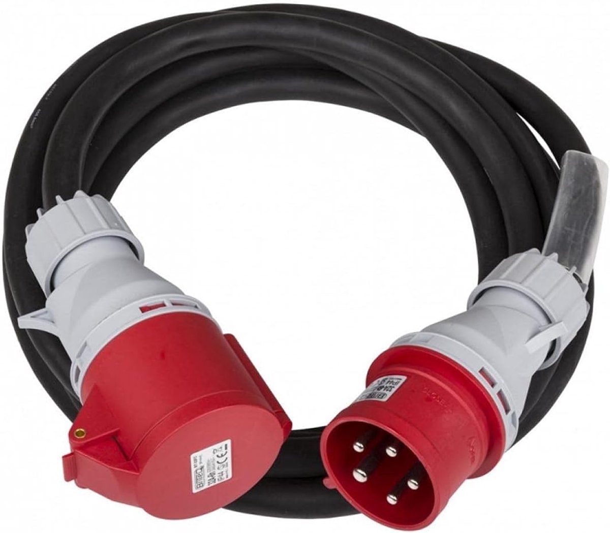CEE-kabel 32A 5-polig - 5 meter - robuust en flexibel - ideaal voor tijdelijke stroomvoorziening - SnelShoppen