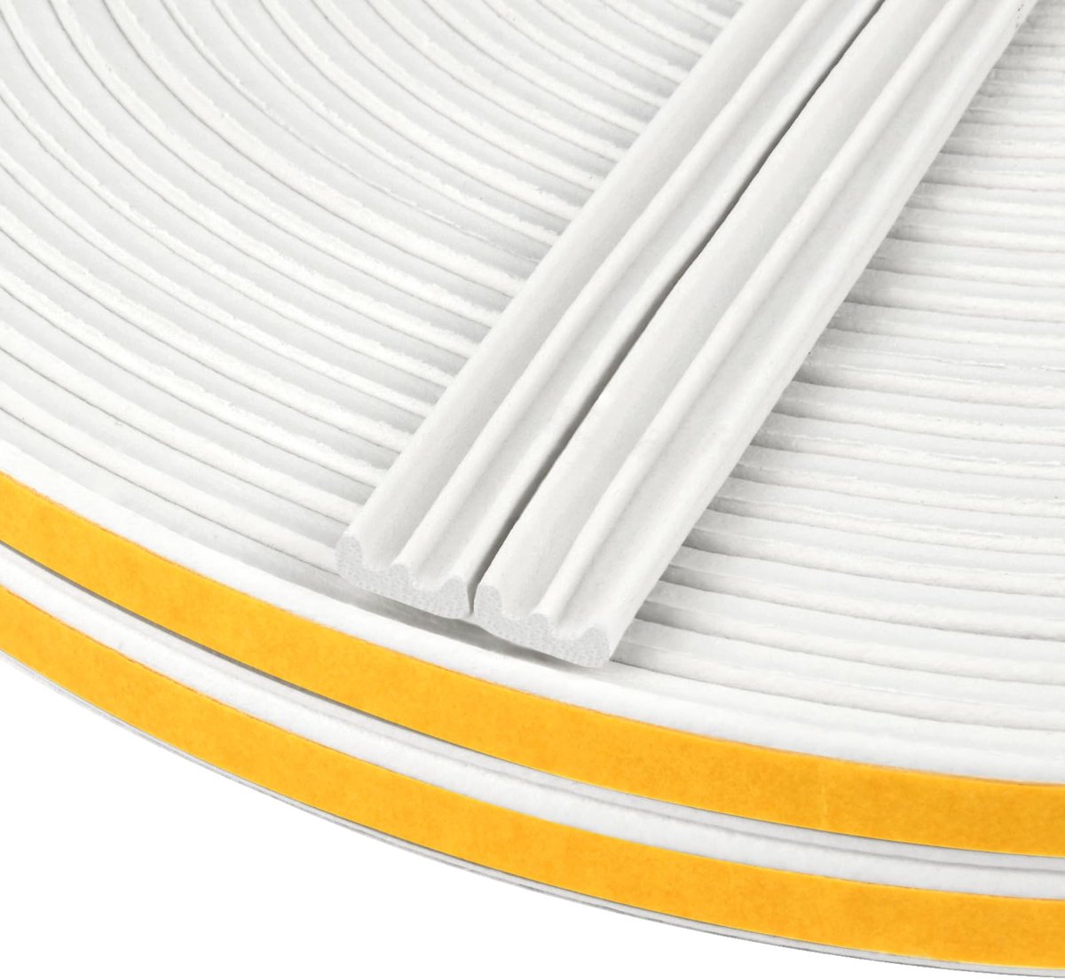 Afdichtingstape 20 m - 9 mm x 4 mm E-profiel - rubberen afdichting - voorkomt tocht en geluid - SnelShoppen