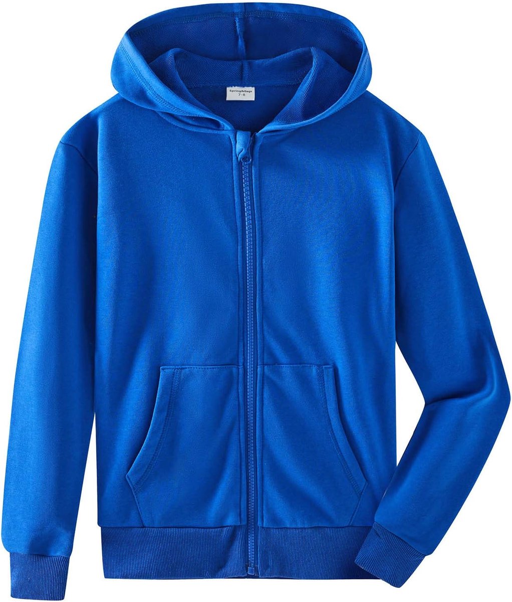 Hoodies voor jongeren zachte sweatshirts met capuchon en volledige rits voor kinderen (3-14 jaar)