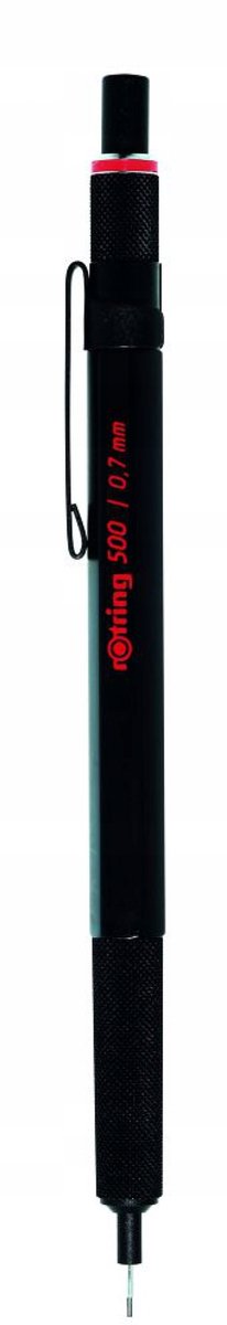 Merkloos Mechanische potlood 0,7 mm, zwart, met gum en metalen grip