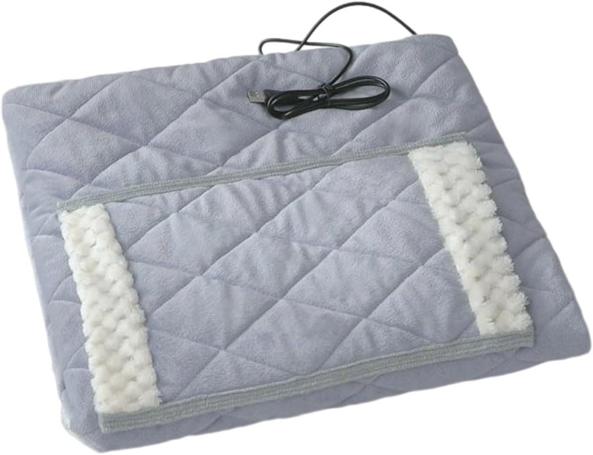 Elektrische deken - Verwarmingsdeken warmer - Gezellig warm blijven - Veelzijdige schouderdoek - 69 x 99 cm - Grijs