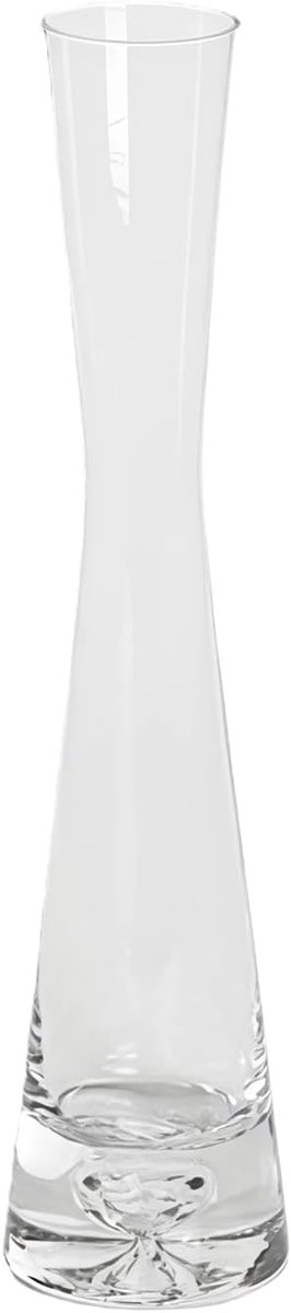 Glazen vaas klein - handgemaakt mondgeblazen - vintage mini met smalle hals - voor elegant tafeldecor - SnelShoppen