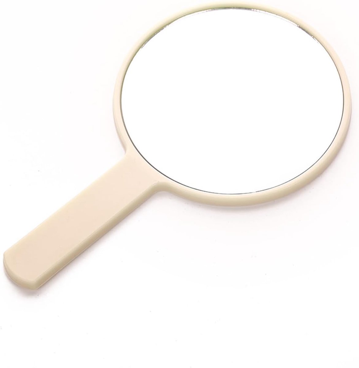 Handspiegel professioneel - ronde vorm - lichtgeel - ideaal voor make-up en scheren - SnelShoppen