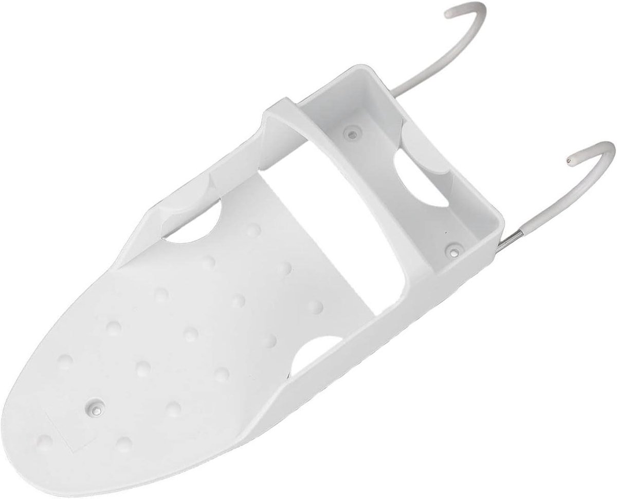 Strijkijzerhouder - Ijzeren Plankstandaard - Ruimtebesparende Opslag - Hittebestendig PBT Materiaal - 34 x 15 x 12 cm - Wit