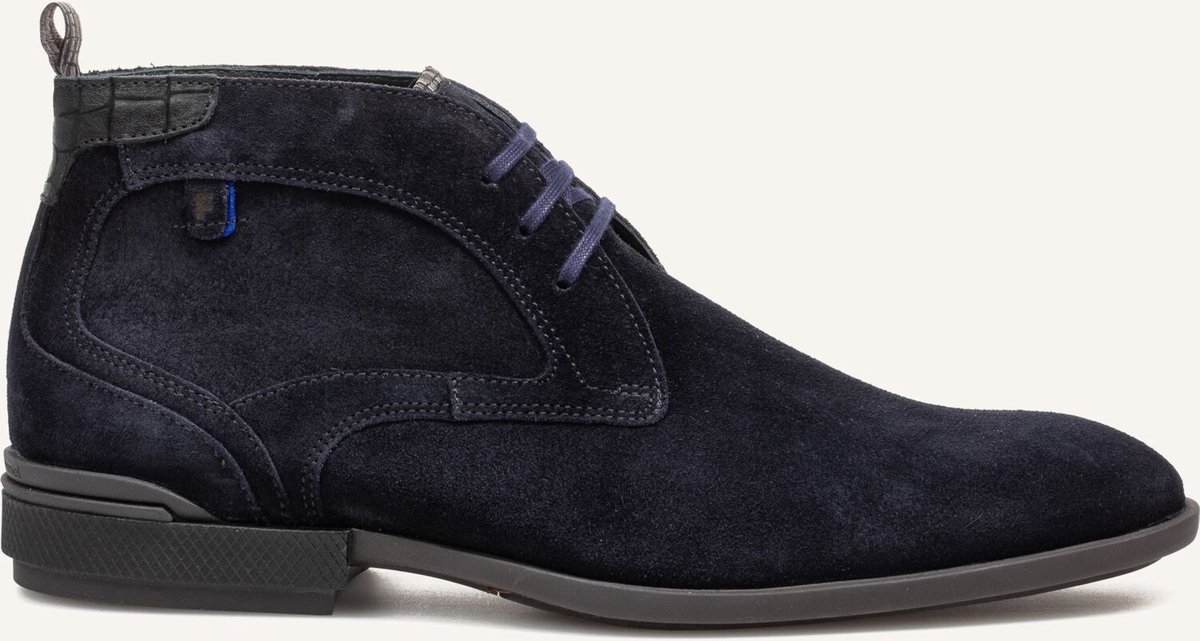 Floris van Bommel - DE HAKKER 01.03 - Nette herenschoenenBusiness half-hoog - Kleur: Blauw - Maat: 41.5