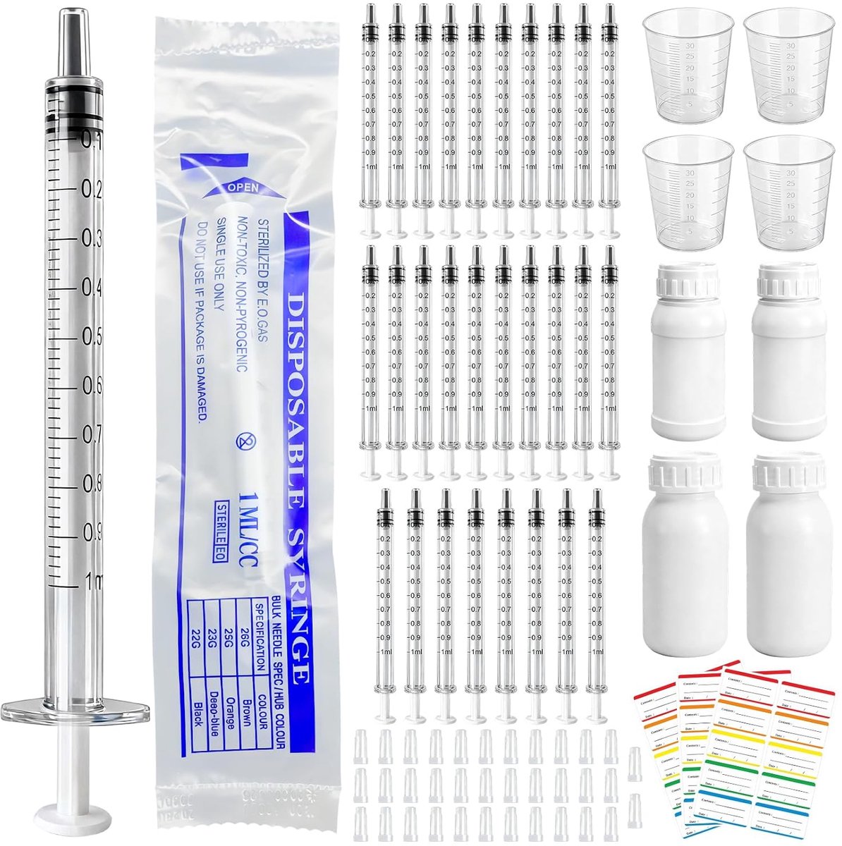 Syringe 1.0 ml - 30 Stuks - Naaldloos - Voor het Voeden van Huisdieren - SnelShoppen