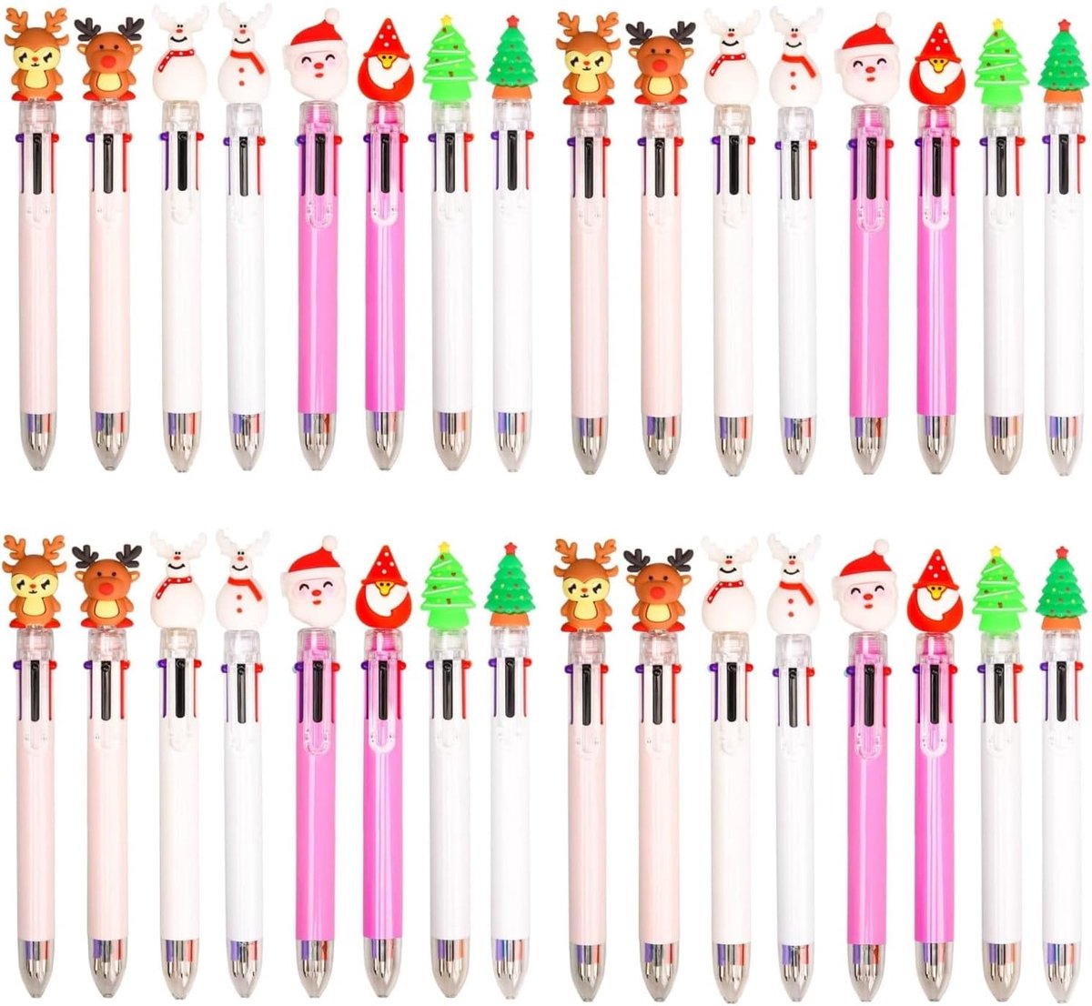 Balpen 32-delig - Kerststijl - Multicolor - Plezierig schrijven - SnelShoppen