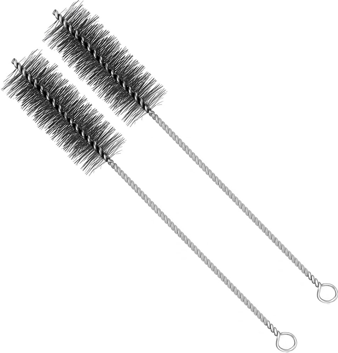 Stookpijpborstels set van 2 - 40 mm diameter - RVS - Voor het reinigen van kachelpijpen en open haarden - SnelShoppen