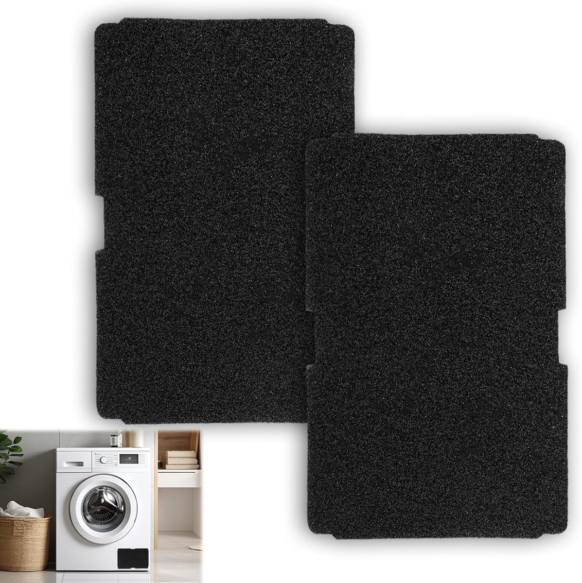 Wasdroger filter 2 stuks - spons/schuimfilter 2964840100 - 240 x 155 x 11 mm - verlengt levensduur - SnelShoppen