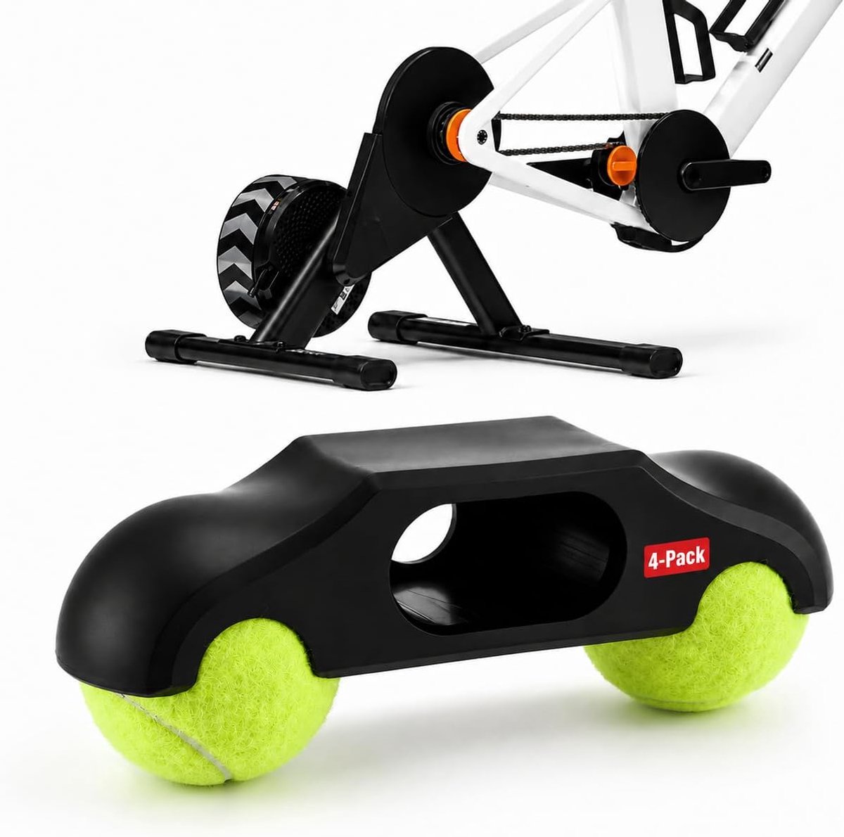 Rocker plaat voeten set 4 stuks - met 8 tennisballen - voor Wahoo Kickr Core 2 - stabiel en veilig indoor fietsen - SnelShoppen