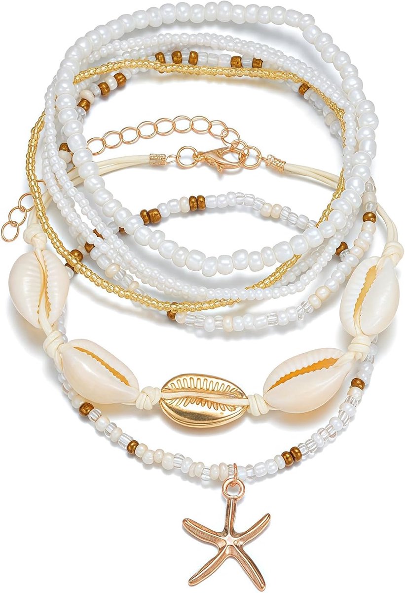 Enkelbandje voor vrouwen - 14K goud - verstelbaar - perfecte strandaccessoire - SnelShoppen