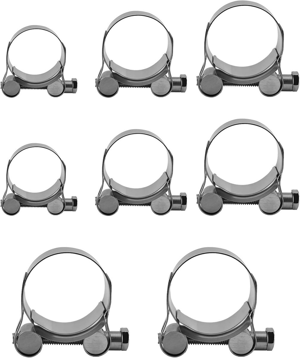 Scharnierboutklemmen 6 stuks - roestvrij staal - 20-22 mm spanbereik - sterke slangklem voor stabiliteit - SnelShoppen