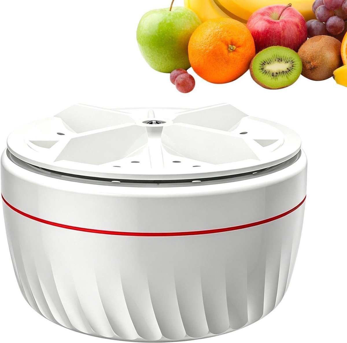 Salade Spinner - Groente Wasmachine - Groente Reinigen - Efficiënte Restverwijdering - 10.92 x 10.92 x 2.68 cm - Meerkleurig