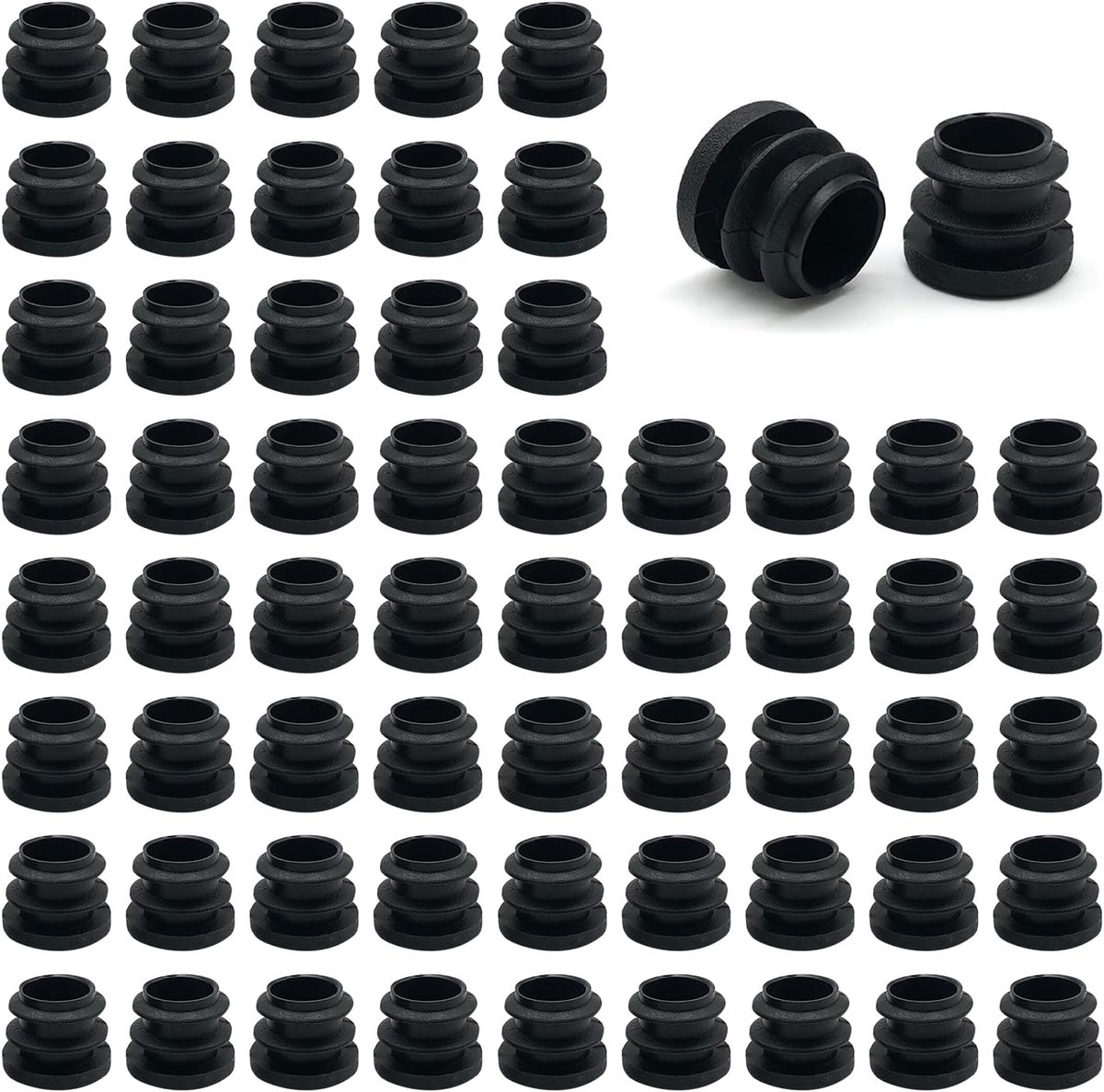 Plastic stop 16mm - rond zwart - beschermend - ideaal voor meubels - SnelShoppen