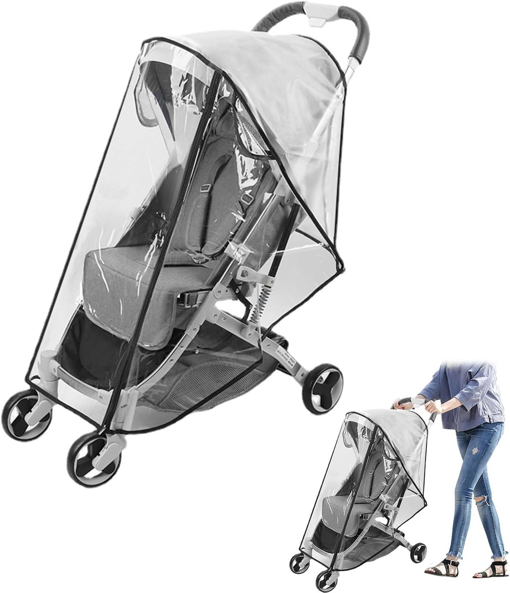 Regencover voor kinderwagen - universeel - EVA film - bescherming tegen regen en wind - SnelShoppen