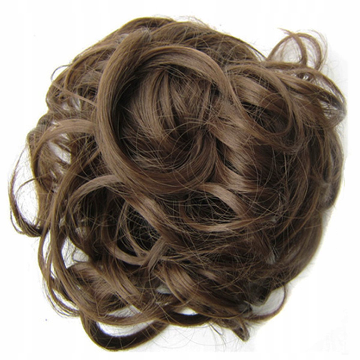 Synthetische Dutt Extensions met Elastiek - Dicht Haar - Bruin