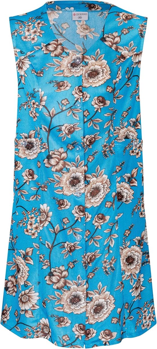 Tuinoverall kleurrijk met knoopsluiting - comfortabele en wasbare schort - zijzakken - ideaal voor tuinieren - SnelShoppen