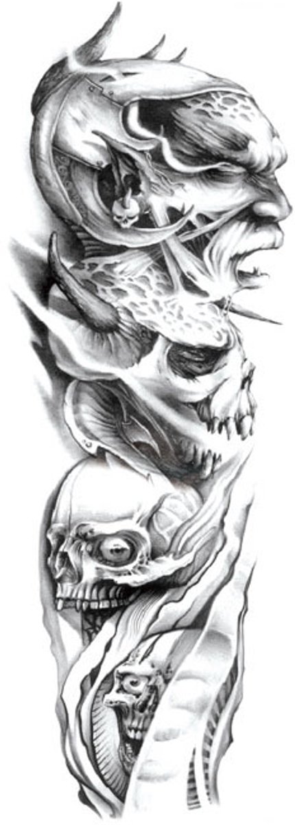 Tijdelijke sleeve tattoo Wrath Reborn 3 dagen