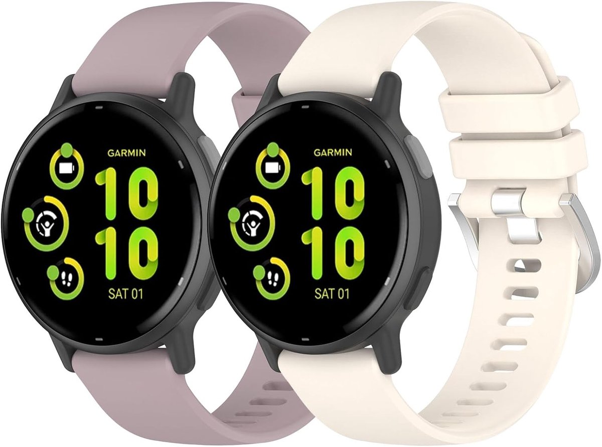 Horlogeband 20mm - Compatibel met Garmin Vivoactive 5/3/3 Music - Verstelbare vervangband - SnelShoppen