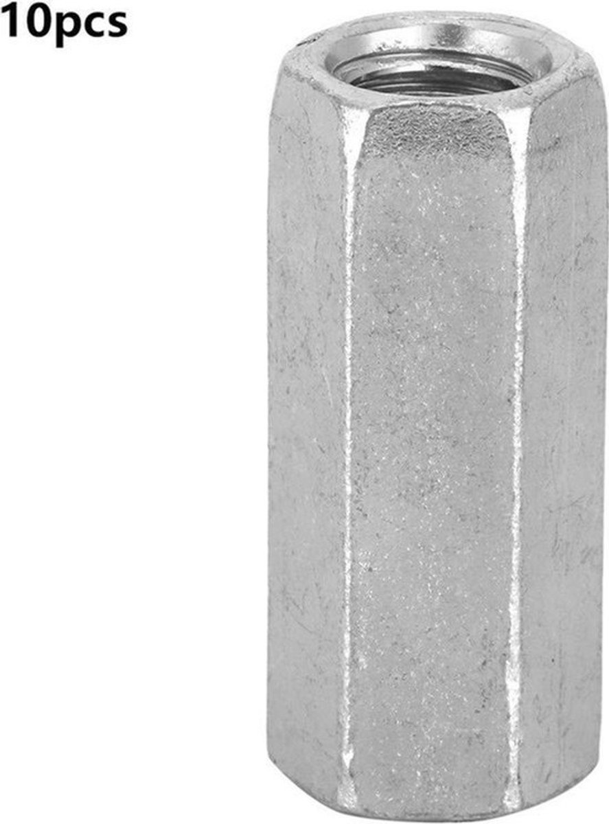 Lange staafmoer Zeskant Koolstofstaal Schroefmoeren - 10st M8 Afstandhouder Schroefmoer Zeskantmoer - Schroefdraadbevestiging - 30mm .