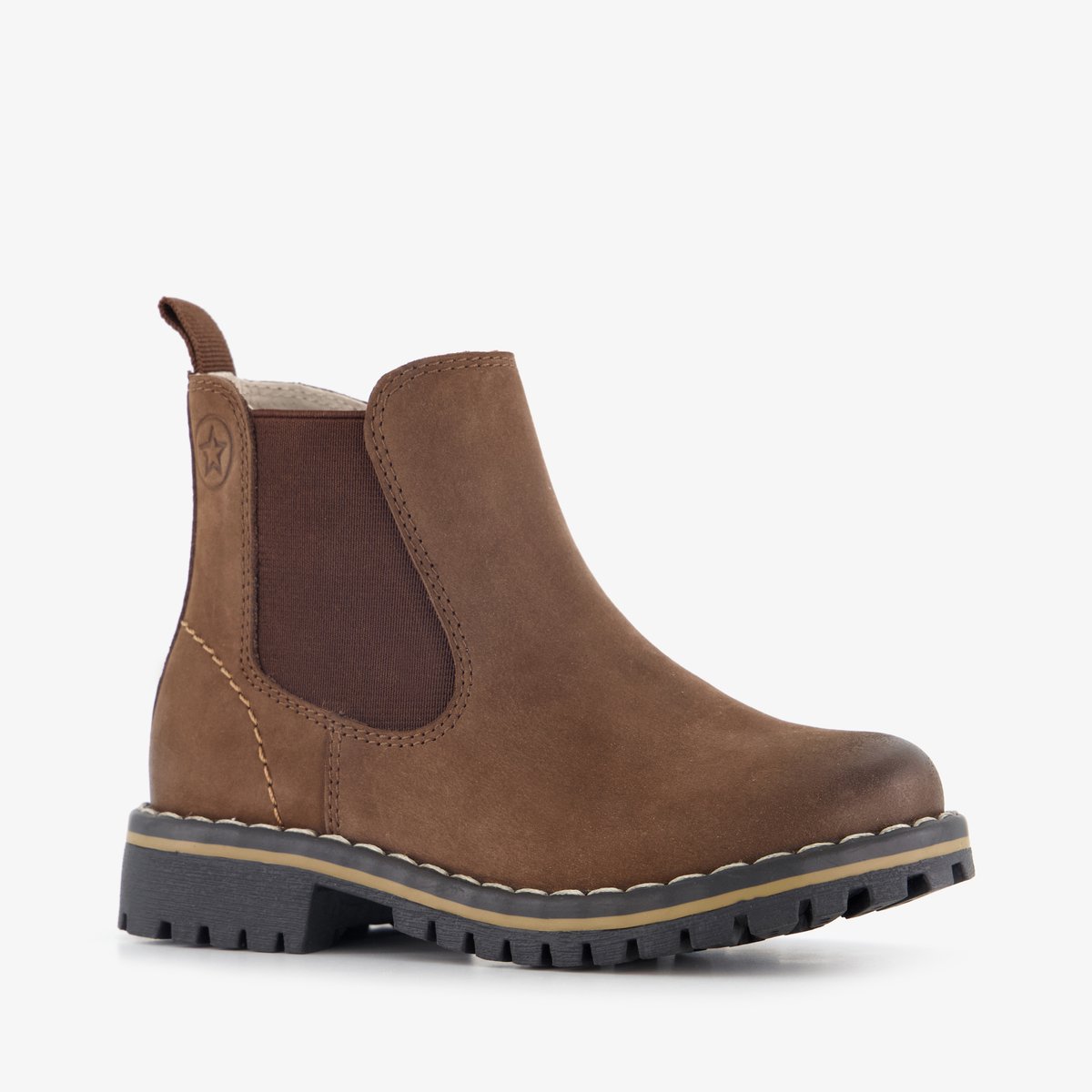 Stap leren jongens Chelsea boots bruin - Maat 24