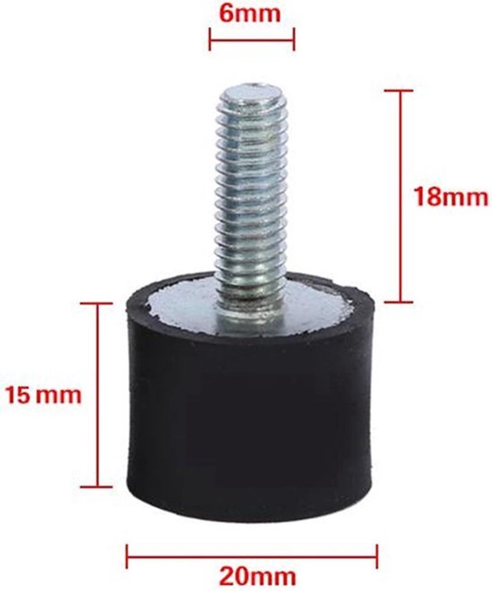 Silentblock M6 Rubber Buffer Houder Lagers Schokdemper met Anti-Trilling