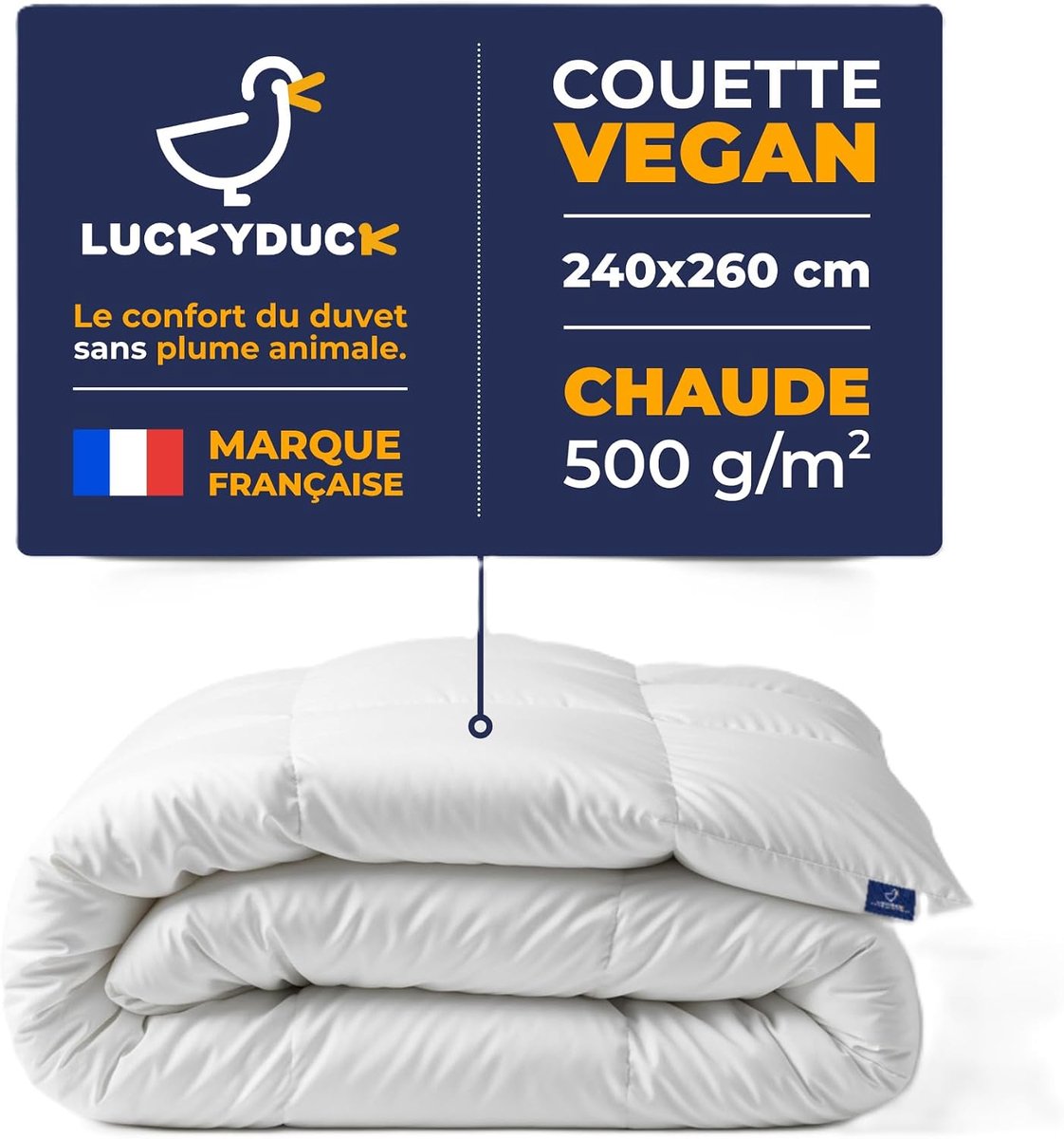 Dekbed 240 x 260 cm - Katoen percale - Hoge dichtheid vulling - Optimale wintercomfort - ShopVlot