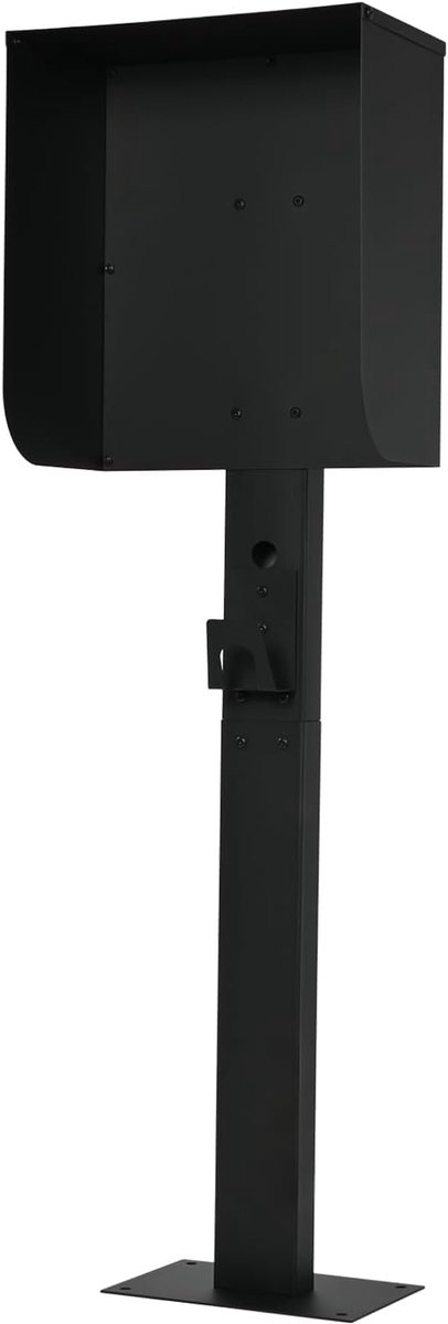 Wallbox standaard met regenbescherming - ijzeren staande zuil - 135 cm hoog - beschermt laadstations - ShopVlot