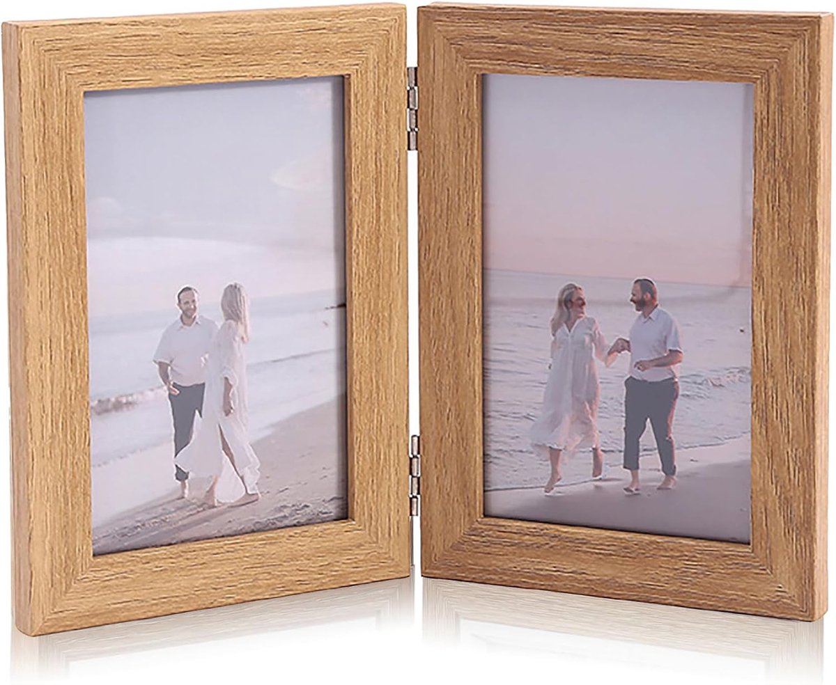 Dubbel fotolijst 4x6 - Hout - Staand ontwerp - Perfect voor herinneringen - ShopVlot