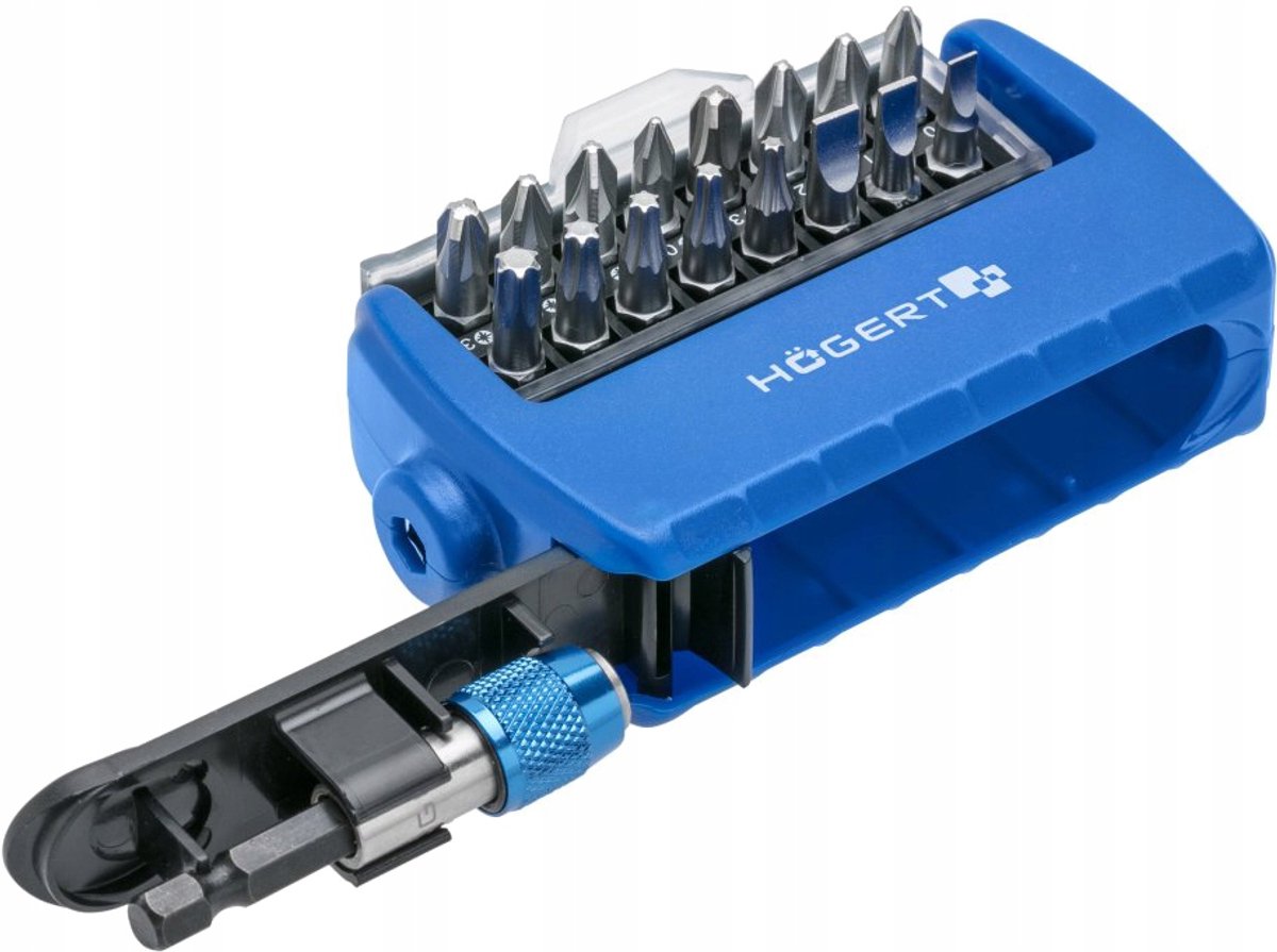 Högert Technik Bitset 17-delig PH PZ Torx met Magnetische Houder