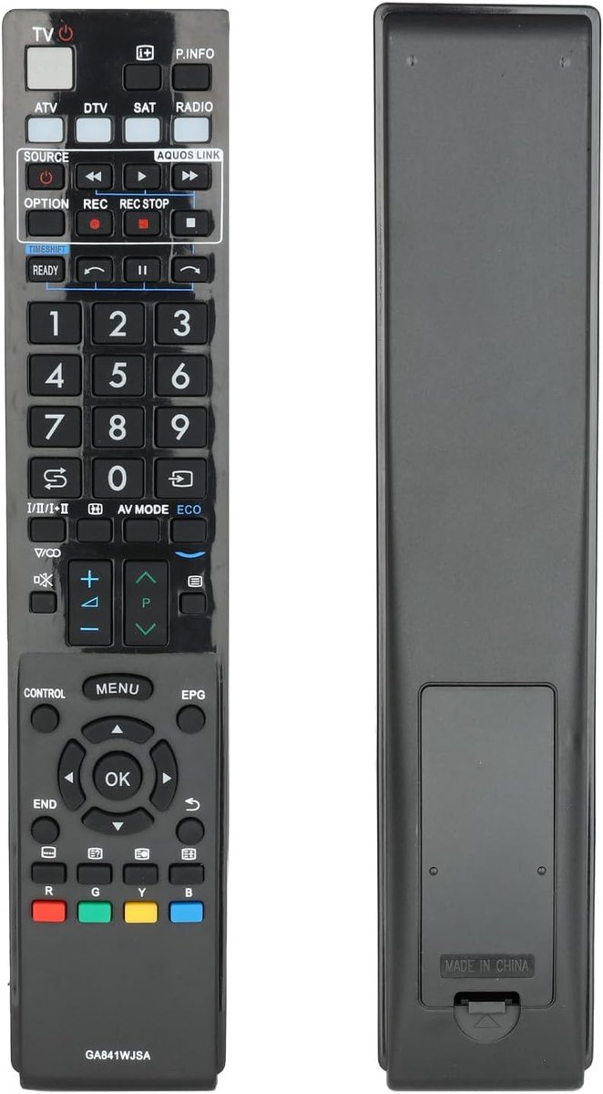 Afstandsbediening voor Sharp Aquos LCD TV - vervangingscontroller - compatibel met meerdere modellen - ShopVlot