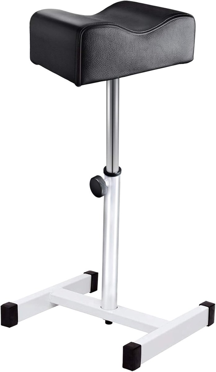 Pedicure Stool Hoogte Verstelbaar - Zwart PU Coating - Comfortabel en Stevig - Ideaal voor Spa en Salon - ShopVlot