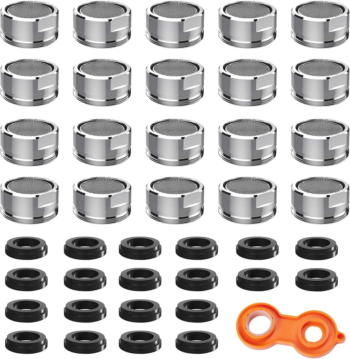 Faucet aerators M24 - ABS en roestvrij staal - waterbesparing - zachte waterstroom - SnelShoppen
