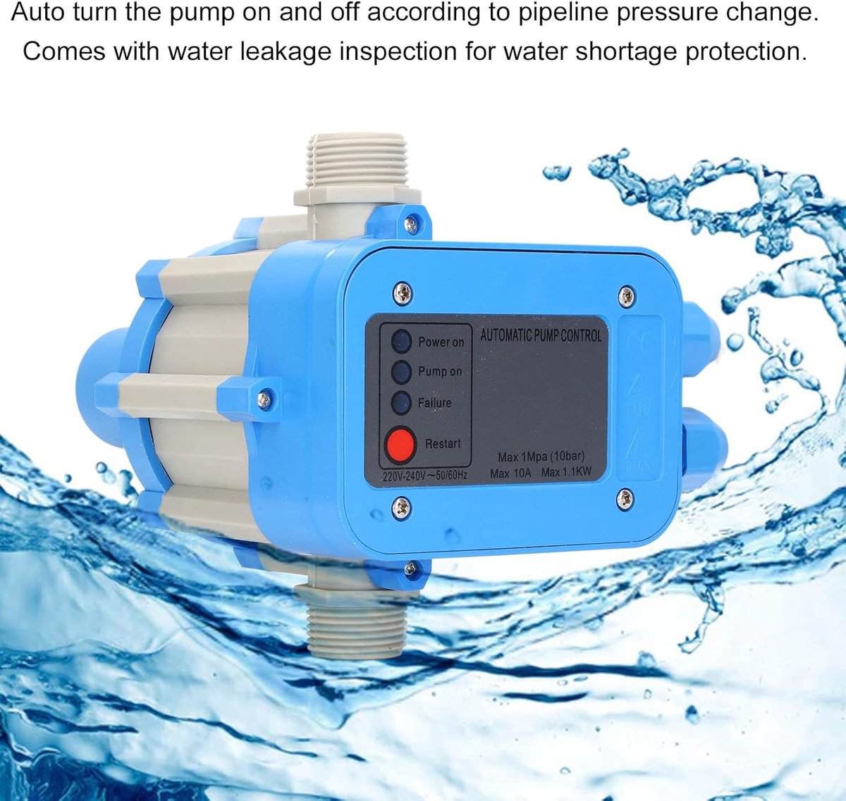 Waterpomp Drukregelaar - Automatische Pompschakelaar - Waterdruk Regelen - Automatische Aan/Uit - 10A 220V - Niet gespecificeerd