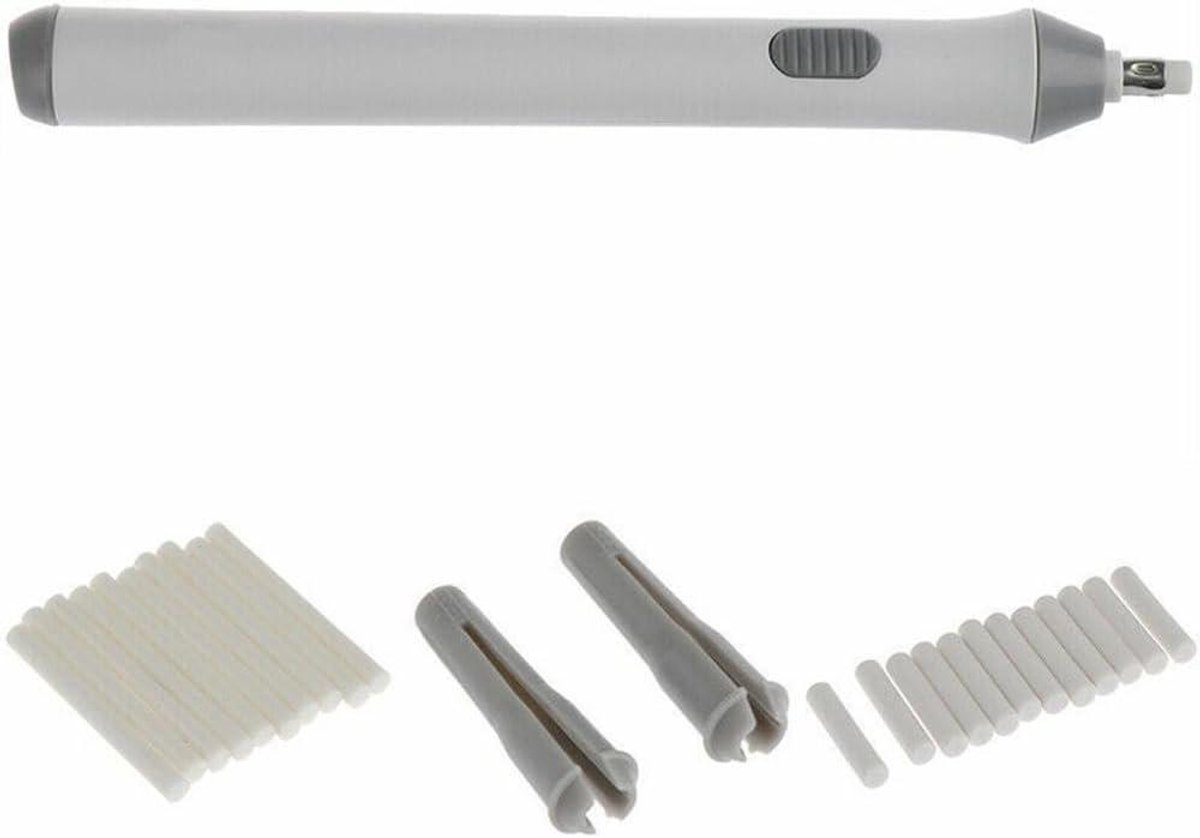 Elektrische Gum - Gummen Kit - Tekenen en Schetsen - Draadloos en Compact - 166 x 15 mm - Wit