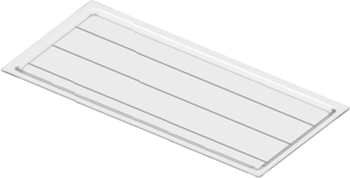 Transparante lekbak voor afdruiprek op rail - 44,5x24 cm