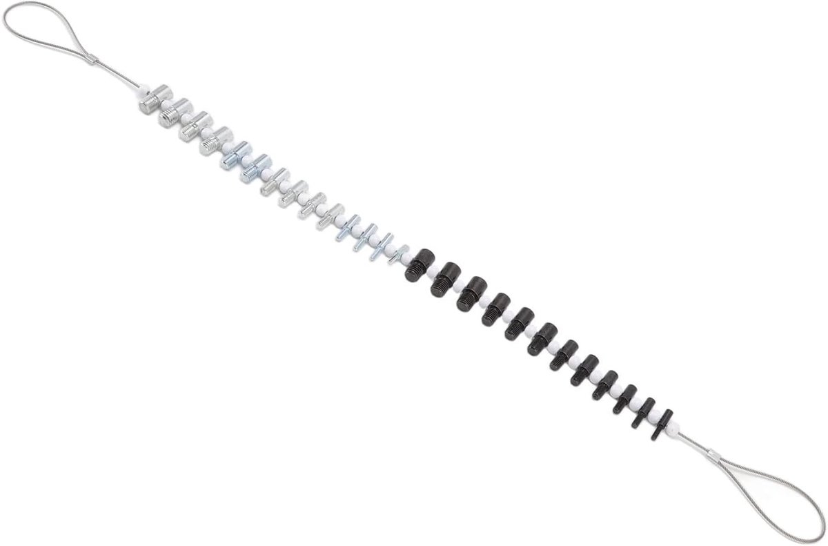 14 Inch & 12 Metrische Moer en Bout Draadmeter Set Moer Bout Draad Checker Bout en Moer Meter voor Het Controleren van Vaste Bout of Schroefdraadgat