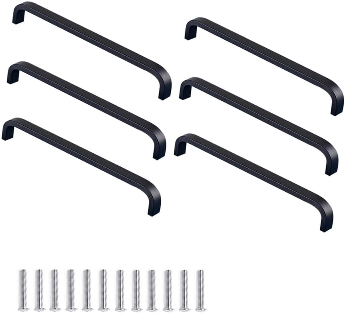 Trekt kastgrepen aluminium lade knoppen keuken meubels lade boog vorm deurgrepen kledingkast handgrepen zwart gat afstand 160mm