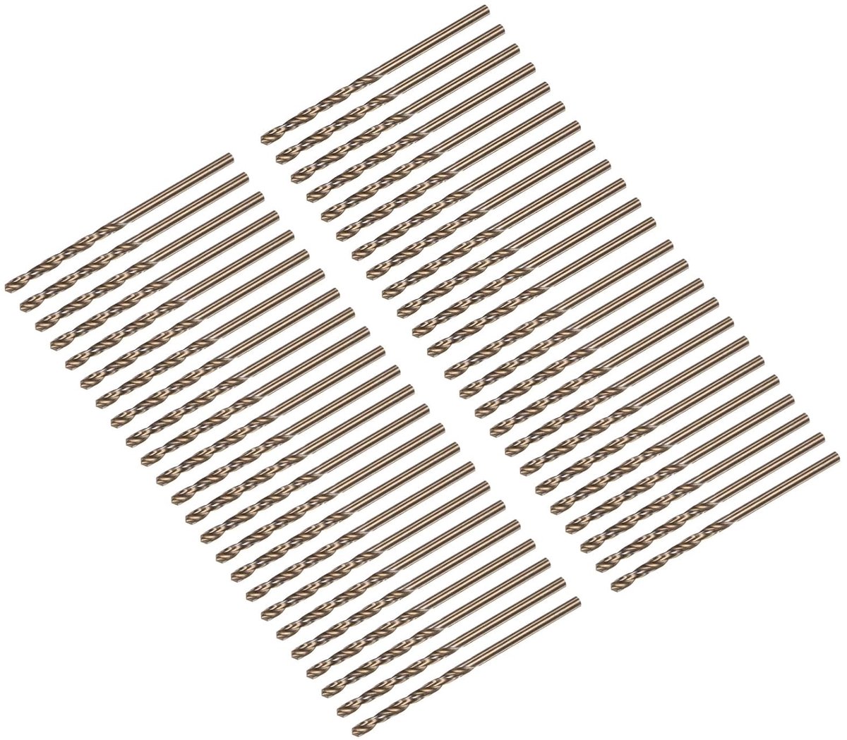 48 stuks jobber-boren 2,5 mm (0,098 inch) zwarte nitride en goudtitanium gecoate M2-hogesnelheidsstaal (HSS)-spiraalboor voor roestvrij staal, aluminiumlegering en metaal