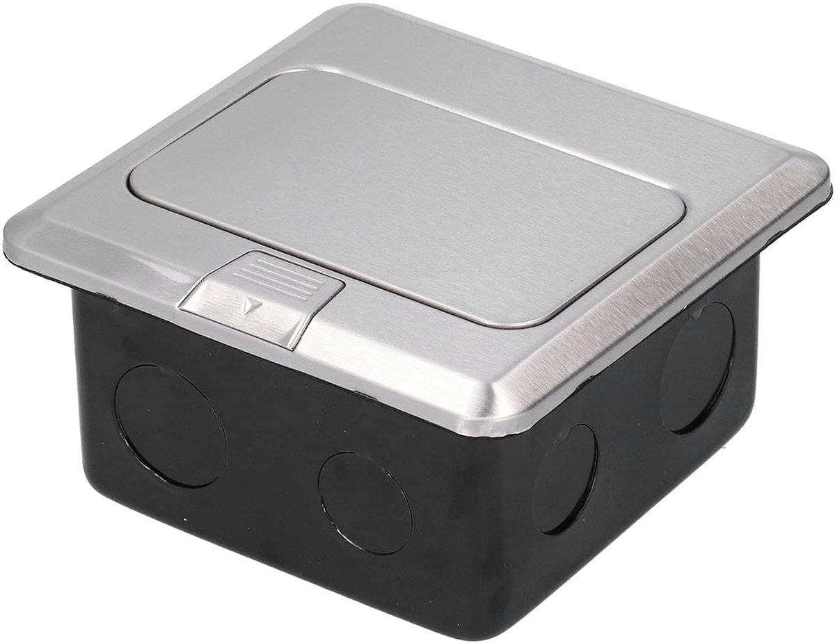 Bodemstopcontact van roestvrij staal, AC 250 V, aardingsstopcontact, EU-standaard voor schone bekabeling