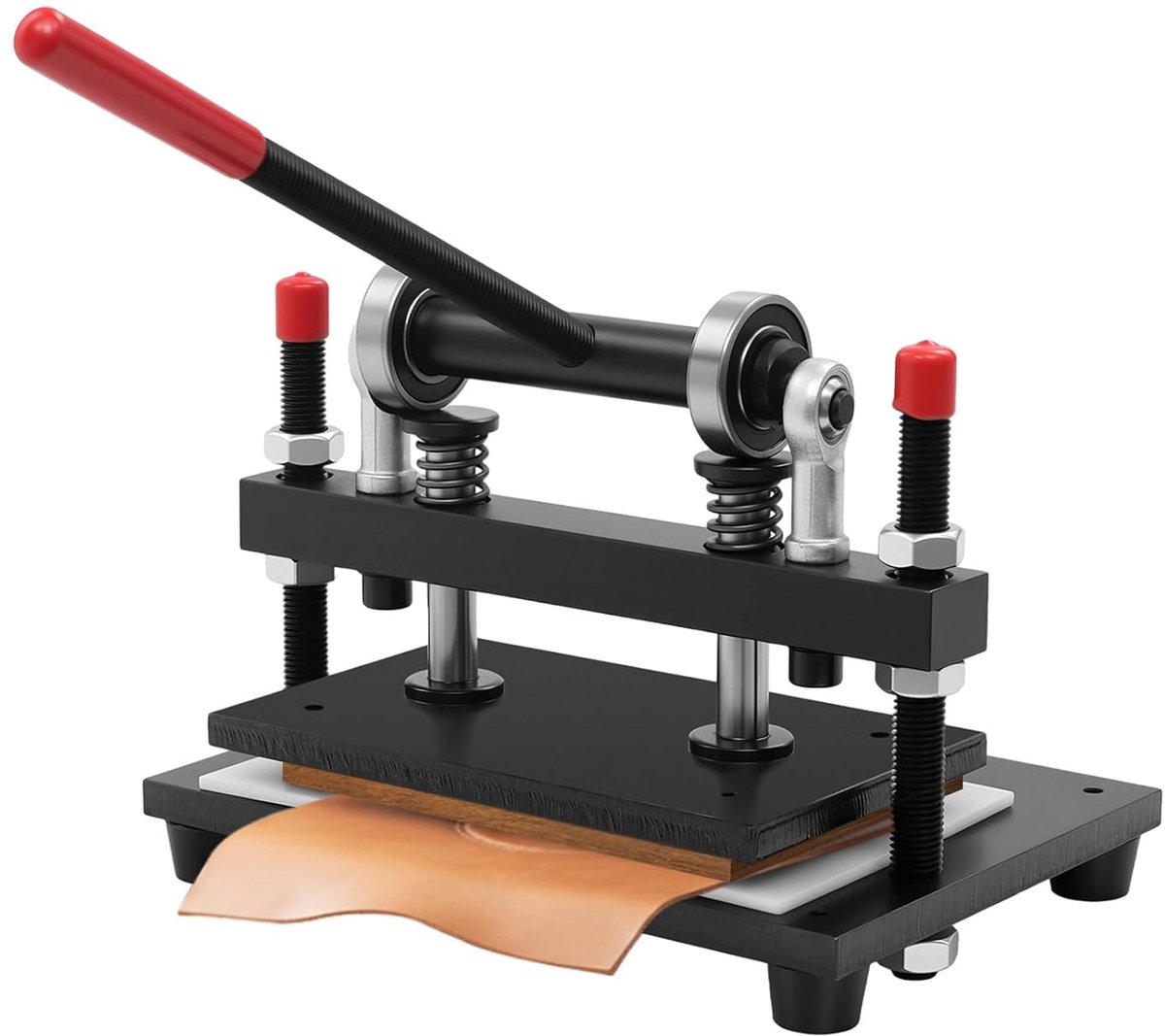 Leren stansmachine 26 x 16 cm - handmatige leer snijmachine - zware kwaliteit - ideaal voor leerwerkplaatsen - SnelShoppen