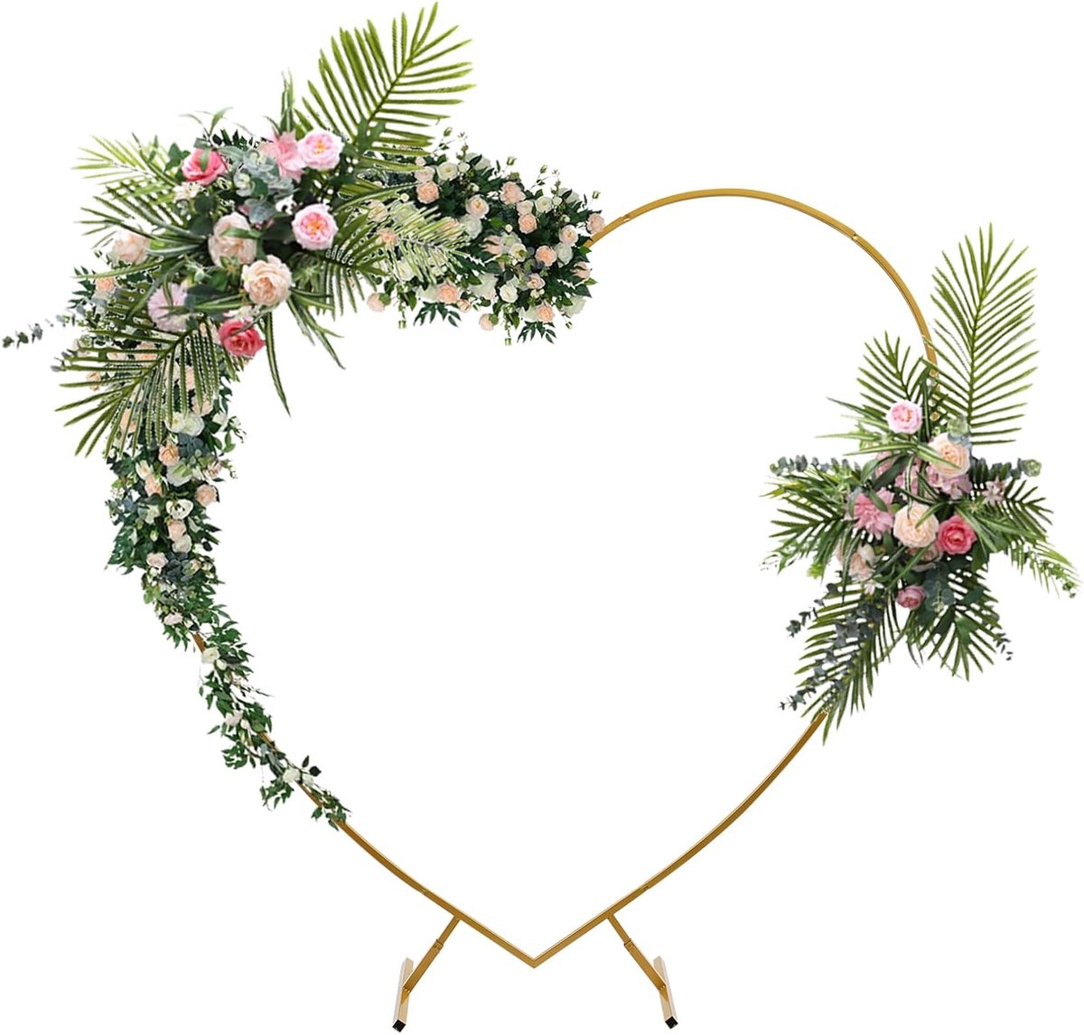 Hart bruiloft boog 2 x 2,1 m - metalen ballonboog - vrijstaand frame - ideaal voor bruiloften - SnelShoppen
