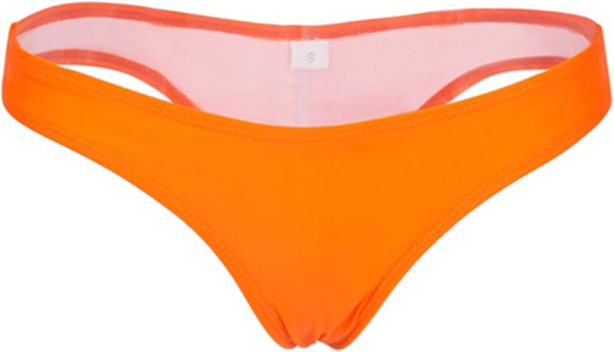 Bikinislip voor dames, bikinibroekje, tanga-stijl, strandkleding, V-hals, gerouched bikinibroekje, badpak, string