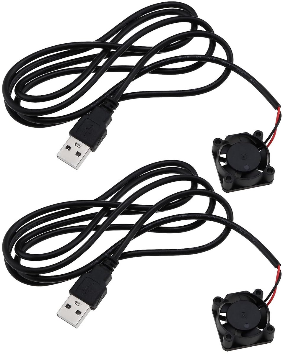 2 stks 2510 USB Koelventilator Borstelloze Hydraulische Lagers DC Koelventilator 25x25x10mm Micro Lagers Turbo Koelventilator voor Laptop Moederbord 3D Printer