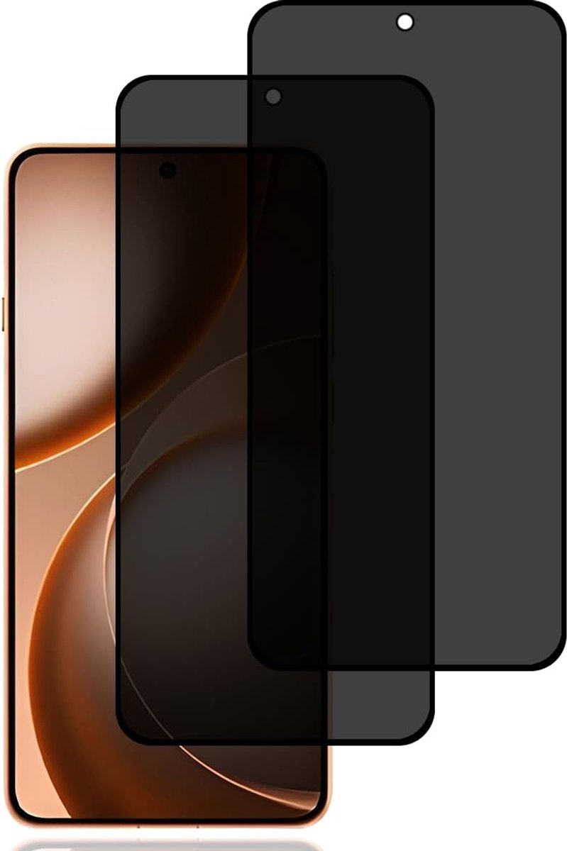 Screen Protector voor Oppo Find X9 Ultra 5G [2 stuks] | anti-spy gehard glas film,vingerafdrukherkenning,9H hardheid,krasbestendig,anti-spy schermbeschermer voor Oppo Find X9 Ultra